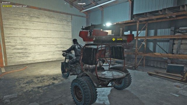 ENTER the turret seat