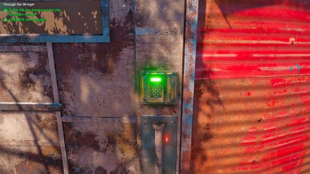 TURN ON the breaker to let the hostages escape (1 min 30 secs)