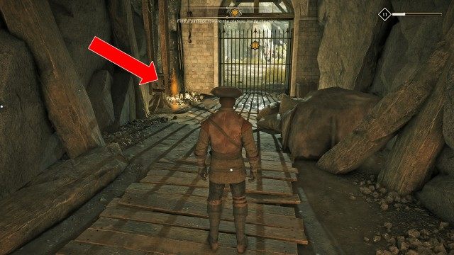 Find a passage toward the plateau inside the mine