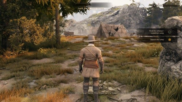 Find the scholars' expedition camp