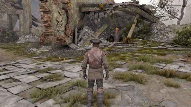 Search the ruins to find out their origin