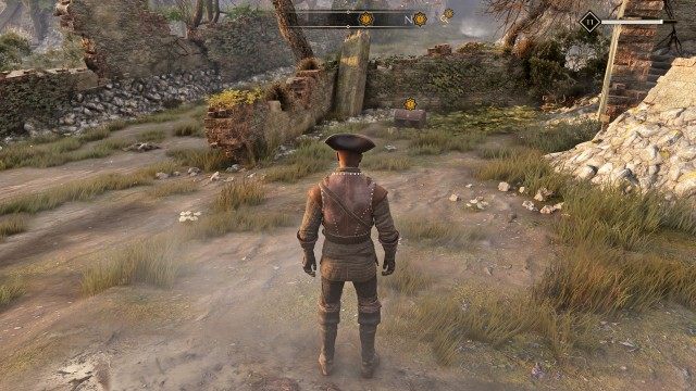 Search the ruins to find out their origin