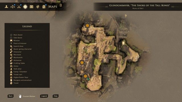 Search the ruins to find out their origin