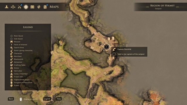 Talk to the captain of the outpost