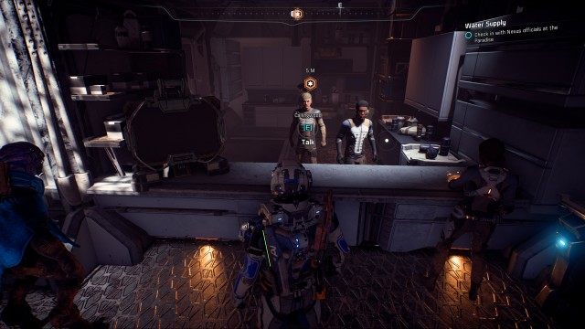 Check in with Nexus officials at the Paradise