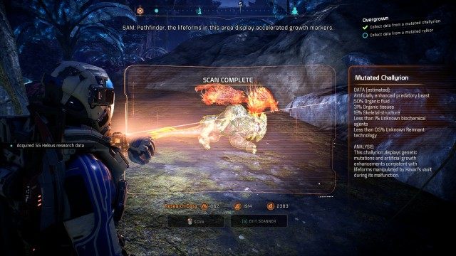 Collect data from a mutated challyrion