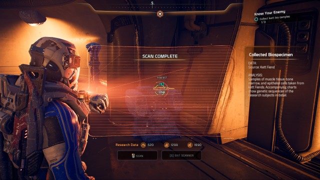 Collect kett bio samples (x3)