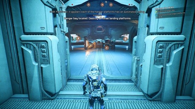 Reach the hangar bay