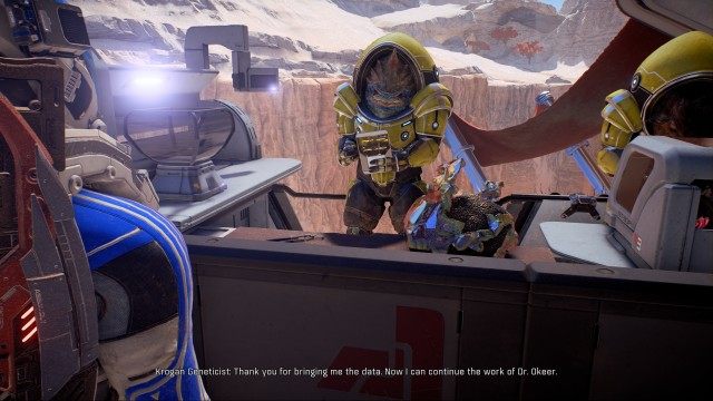 Return the research to Dr. Ganar in New Tuchanka