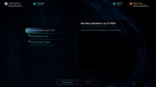 Search the facility for any useful data