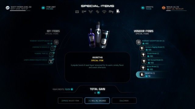 Buy asari liquor on the Nexus