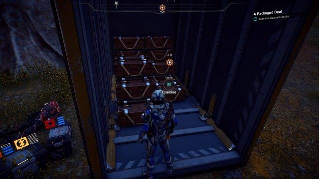 Examine weapons cache