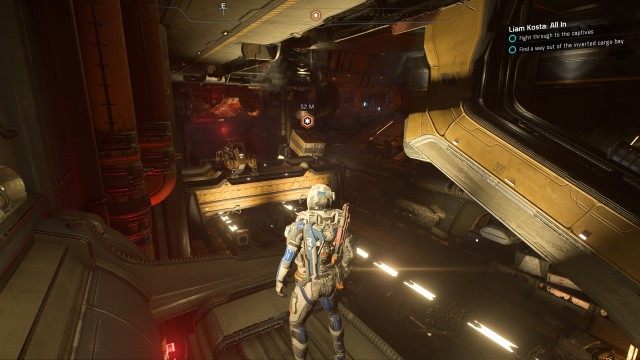 Find a way out of the inverted cargo bay