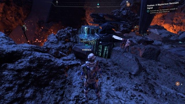Find and use the Remnant console to summon an allied Observer