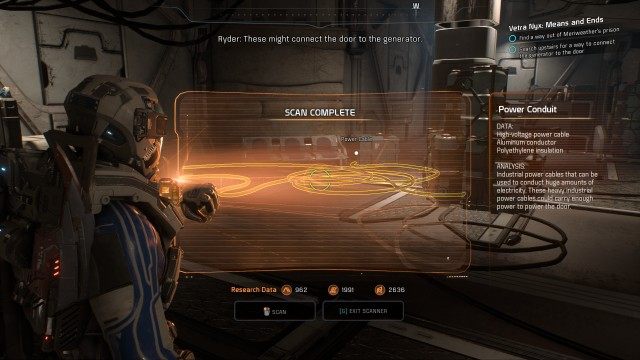 Search upstairs for a way to connect the generator to the door