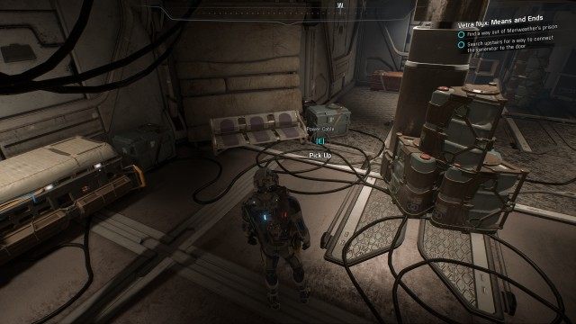 Search upstairs for a way to connect the generator to the door