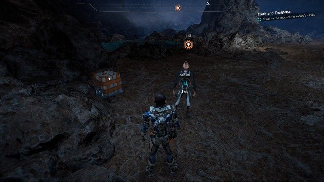 Speak to the imposter in Kadara's caves