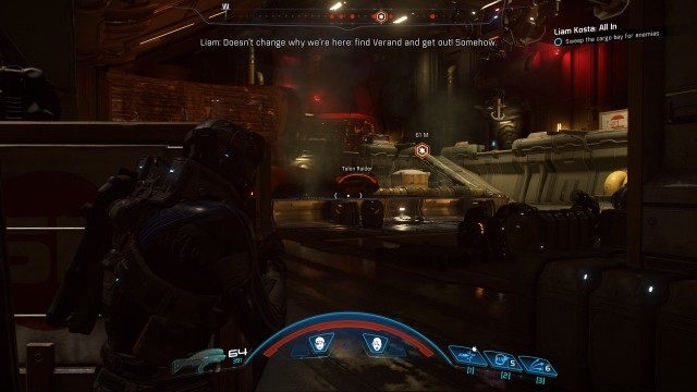 Sweep the cargo bay for enemies