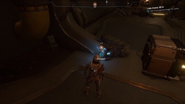 Talk to the captives through the comm