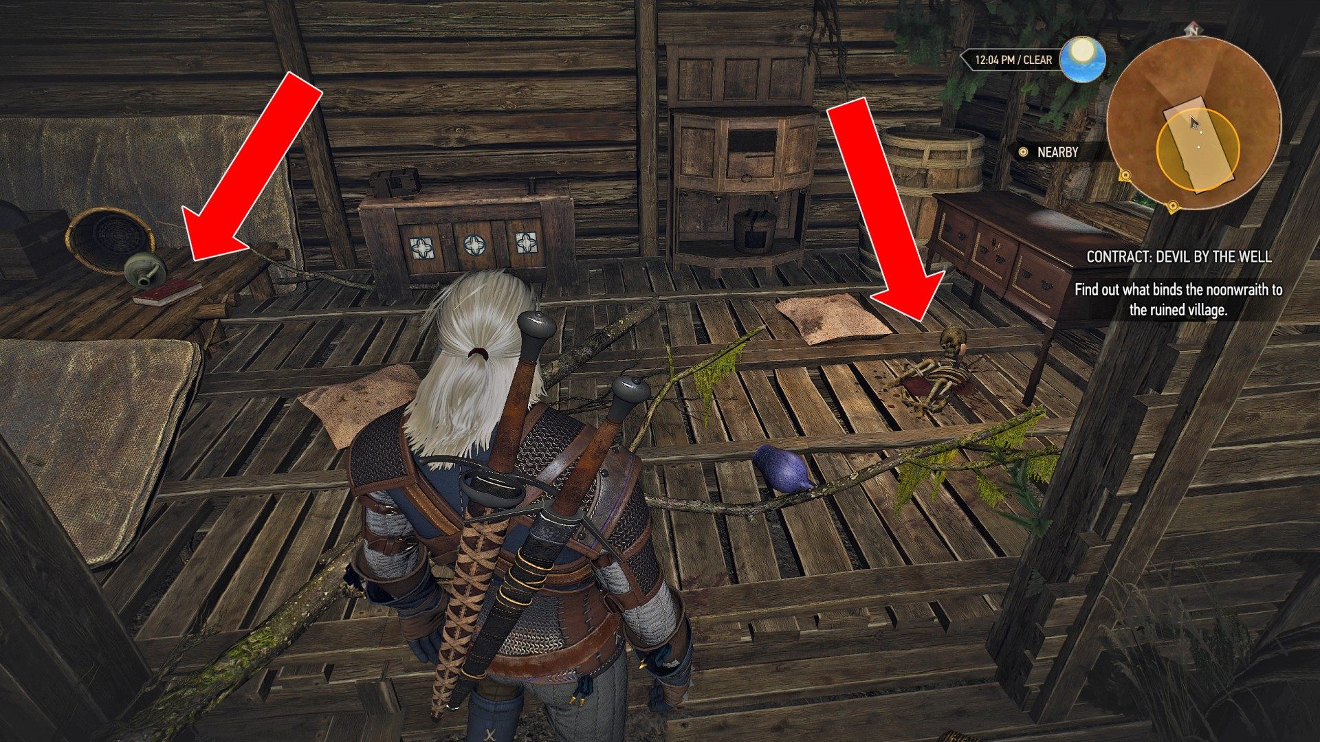 Read The Entry About Noonwraiths In The Bestiary Contract: Devil by the Well, Witcher 3: Wild Hunt Quest