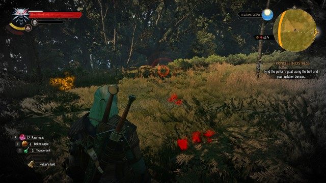Find the pellar's goat using the bell and your Witcher Senses.