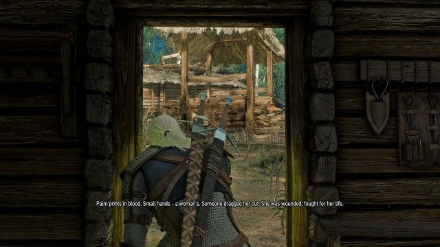 Follow the drag marks using your Witcher Senses.