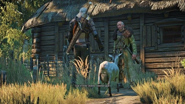 Lead the goat to the pellar.