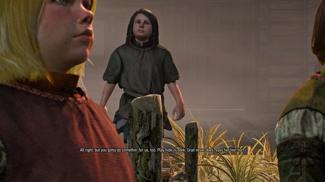 Ask the children in the swamp village about Ciri.
