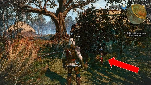 (Optional) Find the hidden children using your Witcher Senses. 0/4