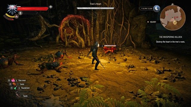 (Optional) Destroy the heart in the tree's roots.