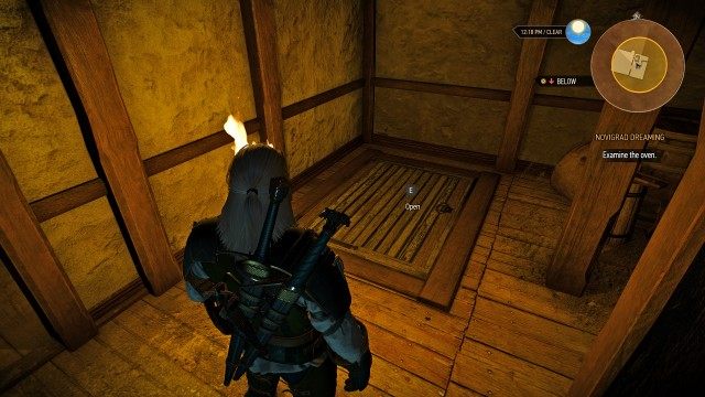 Examine the oven.