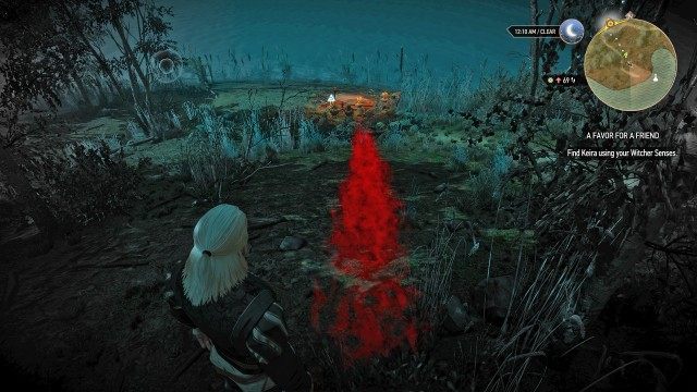 Find Keira using your Witcher Senses.