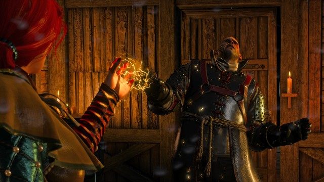 Follow the witch hunter leader.