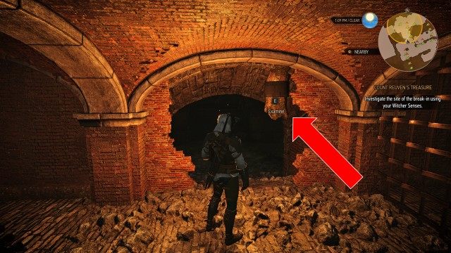 Investigate the site of the break-in using your Witcher Senses.