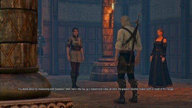 Follow the guard. / Grab a wooden practice sword. /  Keep following the guard. / Beat Rosa.