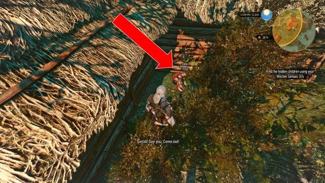 (Optional) Find the hidden children using your Witcher Senses. 0/4