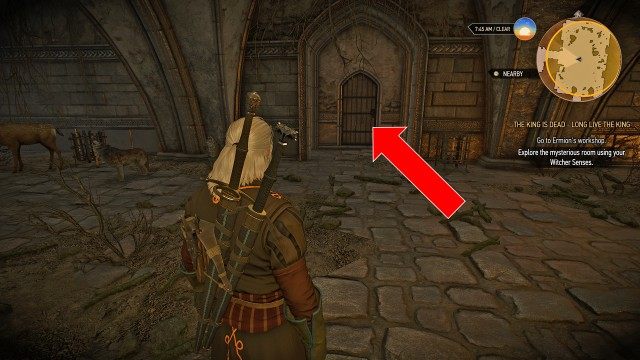 Explore the mysterious room using your Witcher Senses. / Defeat the aggressive beasts.