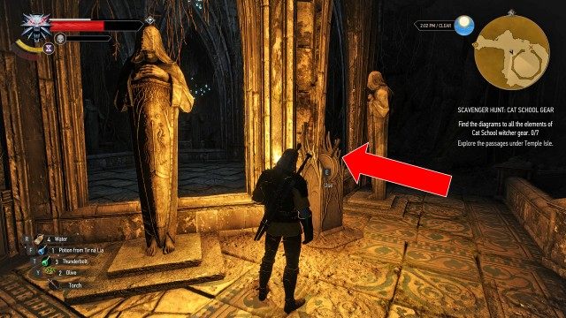 Explore the passages under Temple Isle.