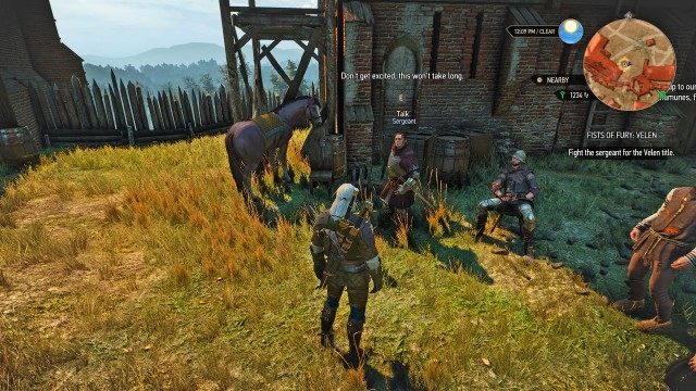 Fight the sergeant for the Velen title.