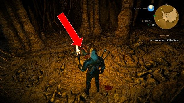 Jump into the well. / Find Craven using your Witcher Senses.