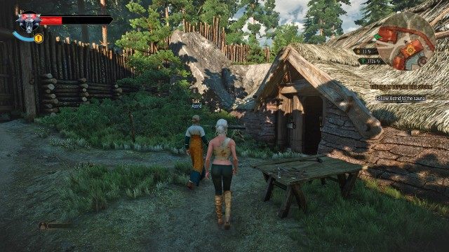 Follow Astrid to the sauna.