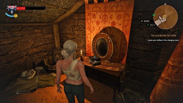 Leave your clothes in the changing room.