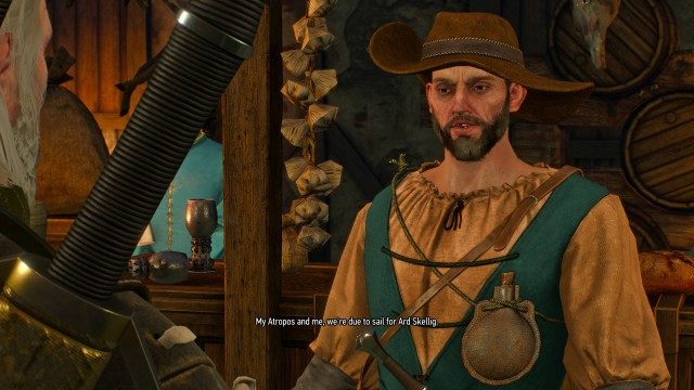 Look for the ship's captain at the Golden Sturgeon. / Pay Captain Wolverstone the requested amount to sail to Skellige.