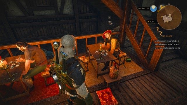 Play cards with the casino guests.