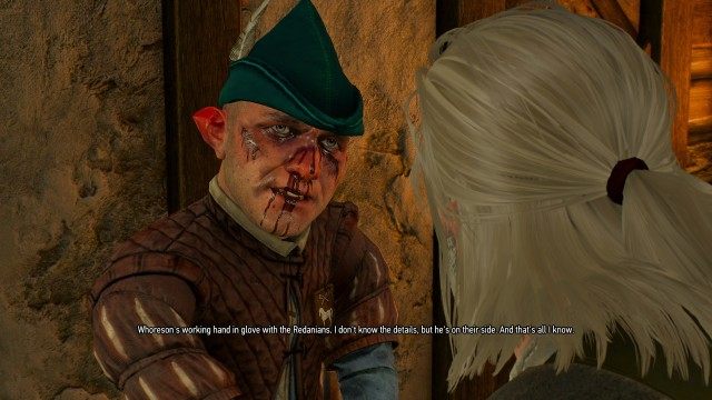 Talk to the tied-up halfling in the casino.