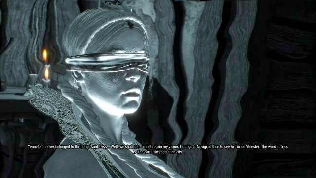 (Optional) Talk to Triss about the crystal from Philippa's megascope.