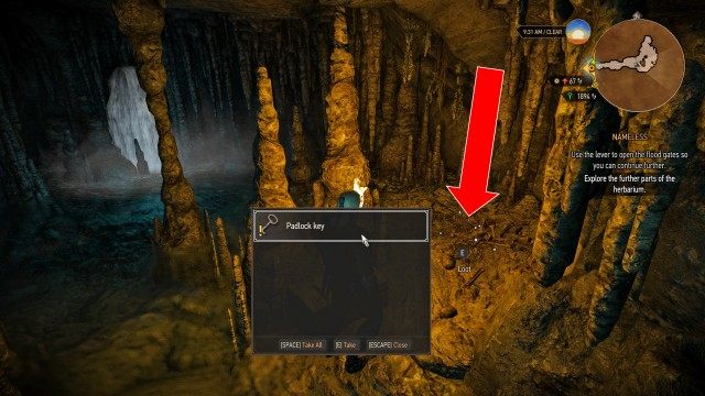 Find the wolf's clothing key using your Witcher Senses