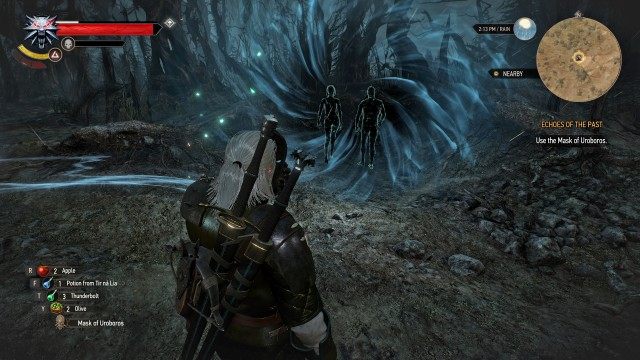 Follow Yennefer. / Use the Mask of Uroboros.