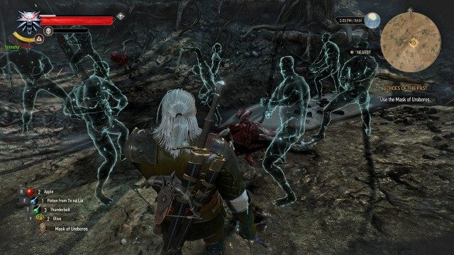 Follow Yennefer. / Use the Mask of Uroboros.