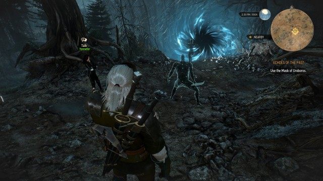 Follow Yennefer. / Use the Mask of Uroboros.